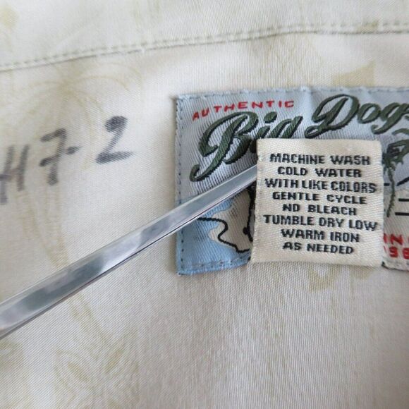 Big Dogs Hula Cocktail Shirt Size 4X Border Print Hawaiian Aloha - Picture 11 of 13